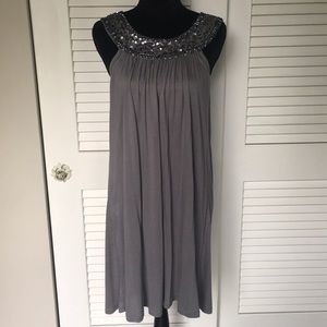Halter top gray dress